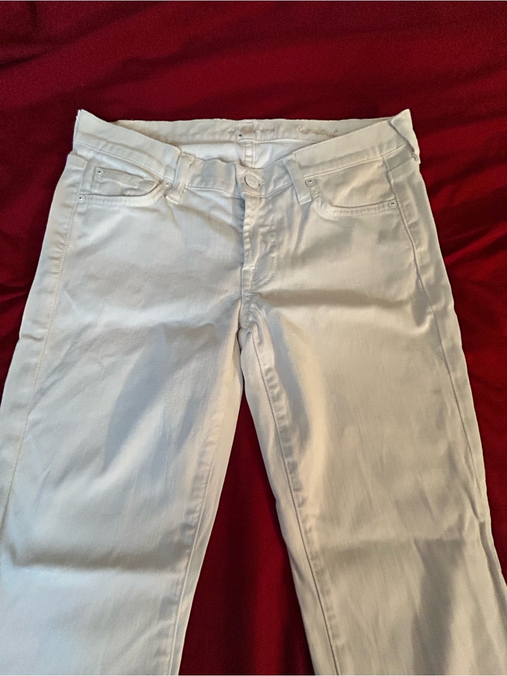 7 For All Mankind White Bootcut Jeans - Picture 4 of 13